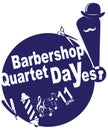 Label Barbershop Quartet Day Royalty Free Stock Photo