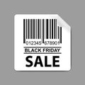 Label with Barcode icon and text sale,template for black friday Royalty Free Stock Photo