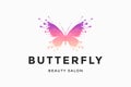 Label of beauty salon Butterfly