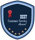 label of best customer service award.