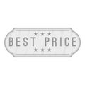 Label best price icon, gray monochrome style Royalty Free Stock Photo