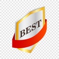 Label best quality isometric icon Royalty Free Stock Photo