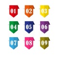 Label bookmark with Number Royalty Free Stock Photo