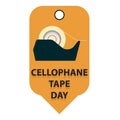 Label Cellophane Tape Day Royalty Free Stock Photo