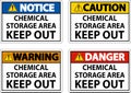 Label Chemical Storage Area Keep Out Sign Royalty Free Stock Photo