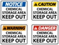 Label Chemical Storage Area Keep Out Sign Royalty Free Stock Photo