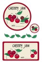 Label cherry jam