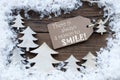 Label Christmas Trees And Snow Always Reason Smile