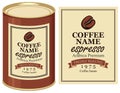 Label of coffe beans