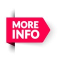 Vector Illustration More Info Sticker. Modern Web Banner Element. Royalty Free Stock Photo