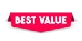 Vector Illustration Modern Red Best Value Label Royalty Free Stock Photo