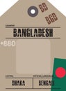 Label for country Bangladesh