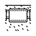 label denim line icon vector illustration