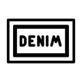 label denim line icon vector illustration