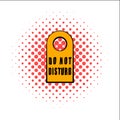 Label do not disturb comics icon