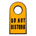 Label do not disturb icon cartoon