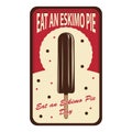 Label Eat an Eskimo Pie Day Royalty Free Stock Photo