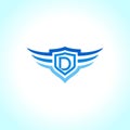 Letter D Wings Company Logo