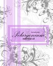 Label for essential oil of pelargonium