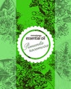 Label for essential oil of pimenta racemosa