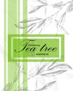 Label for essential oil of tea tree