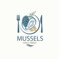 mussel shell label