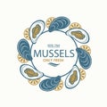 mussel shell label