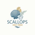 scallop shell label