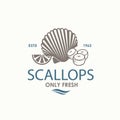 scallop shell label