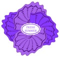 Label fresh summer violet shell frame