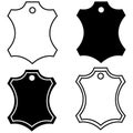 Label of genuine leather icon. Leather Outline sign. Fashion Element symbol. flat style