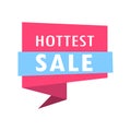 Label HOTTEST SALE, advertising text