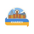 Label Kharkiv Flat Line Concept