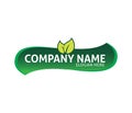 label leaf natural green food logo design