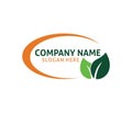 label leaf natural green food logo design