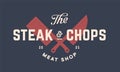 Label logo butchery meat shop