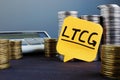 Label with Long term capital gains LTCG.