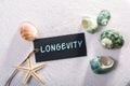 Label with longevity Royalty Free Stock Photo