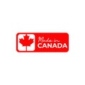 Label made in canada logo design template