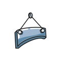 label metal hanging isolated icon