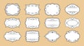 Label ornamental craft frames set elegant vector