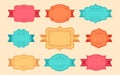 Label ornamental tape color frames set for text