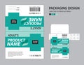 Label pack for medicinal tablets, label medicine paper design, medicine packaging design, healthcare product design. product label