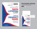 Label pack for medicinal tablets, label medicine paper design, medicine packaging design, healthcare product design.product label