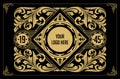 Label Packaging Gold ornate Border elegant flourishes