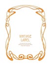 Label for products or cosmetics in art nouveau style, vintage, old, retro style.n Royalty Free Stock Photo