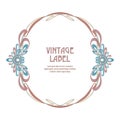 Label for products or cosmetics in art nouveau style, vintage, old, retro style.n