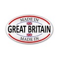 Label for products made in Great Britain. Royalty Free Stock Photo