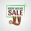 Label for sale. Sale of children's clothing, wear.