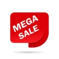 Label sale of special offer. Red promo sticker of discount.Icon tag for retail. vector eps10 Royalty Free Stock Photo